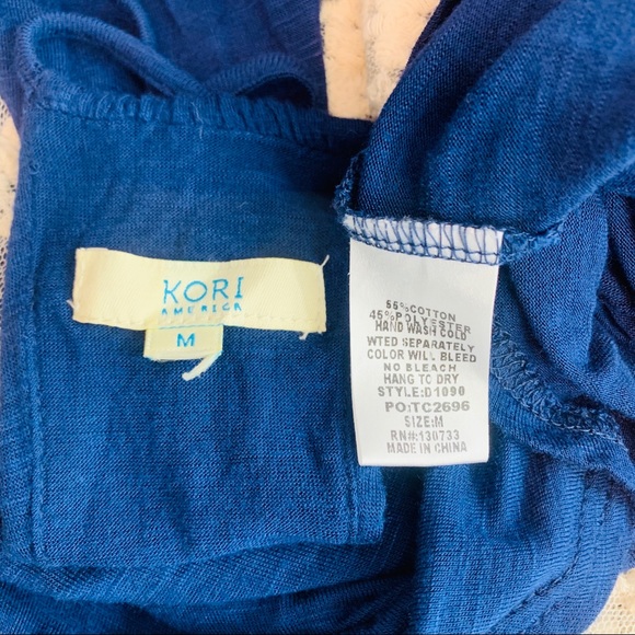 Kori / Floral Crochet Lace Blue Racerback - Picture 8 of 8